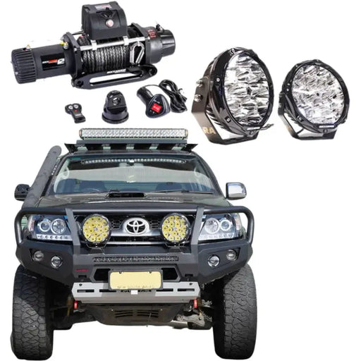 Rockarmor Gt Steel Hoop Bullbar Combo Pack - Toyota Hilux N70 2005-2011 by RockarmorNZ