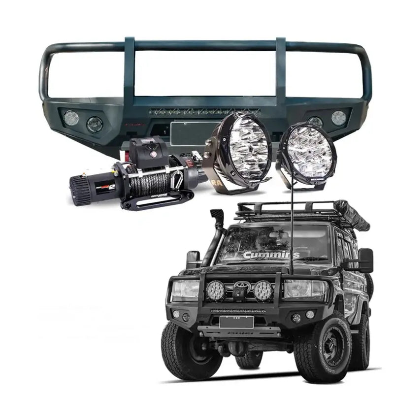 Rockarmor Gt Steel Hoop Bullbar Combo Pack - Toyota Vdj78 Troopy 2007-2023 by RockarmorNZ