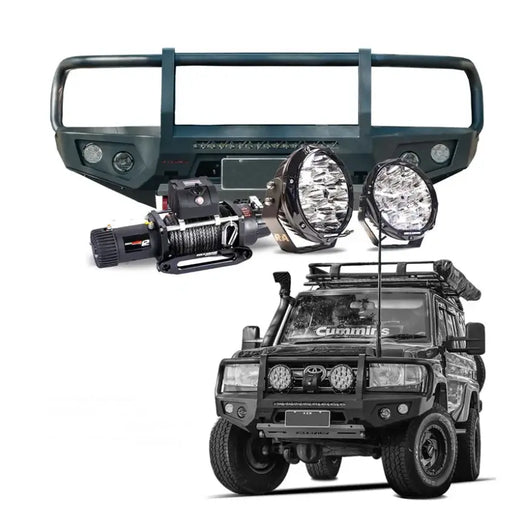 Rockarmor Gt Steel Hoop Bullbar Combo Pack - Toyota Vdj78 Troopy 2007-2023 by RockarmorNZ