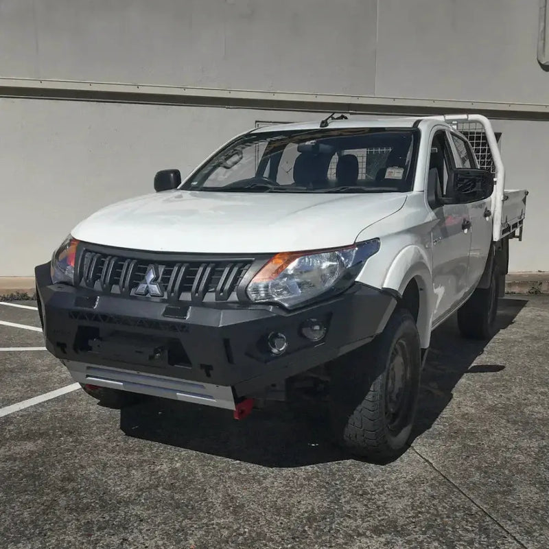 Rockarmor Gt Steel Hoopless Bullbar Combo- Mitsubishi Mq Triton (Full Bar Replacement) by RockarmorNZ
