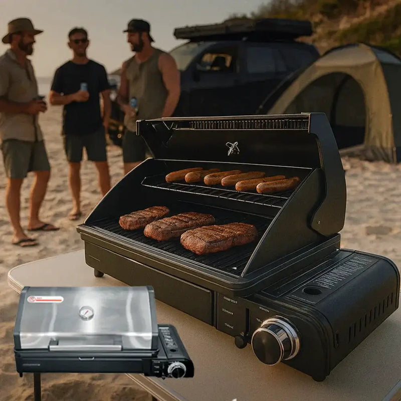 Rockarmor Gas BBQ with hood by RockarmorNZ