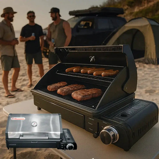 Rockarmor Gas BBQ with hood by RockarmorNZ