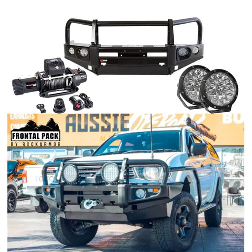 Rockarmor Premium Bullbar Frontal Combo To Suit Mitsubishi Triton Challanger 2009-2015 by RockarmorNZ