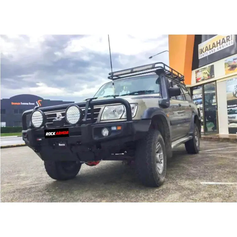 Rockarmor Premium Bullbar Frontal Combo To Suit Nissan Patrol Gu1 97- 09/2004 (Full Bar Replacement) by RockarmorNZ