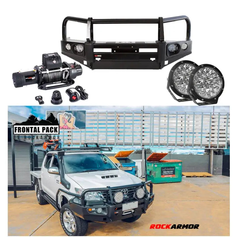 Rockarmor Premium Bullbar Frontal Combo To Suit Toyota Hilux 2011-2015 by RockarmorNZ