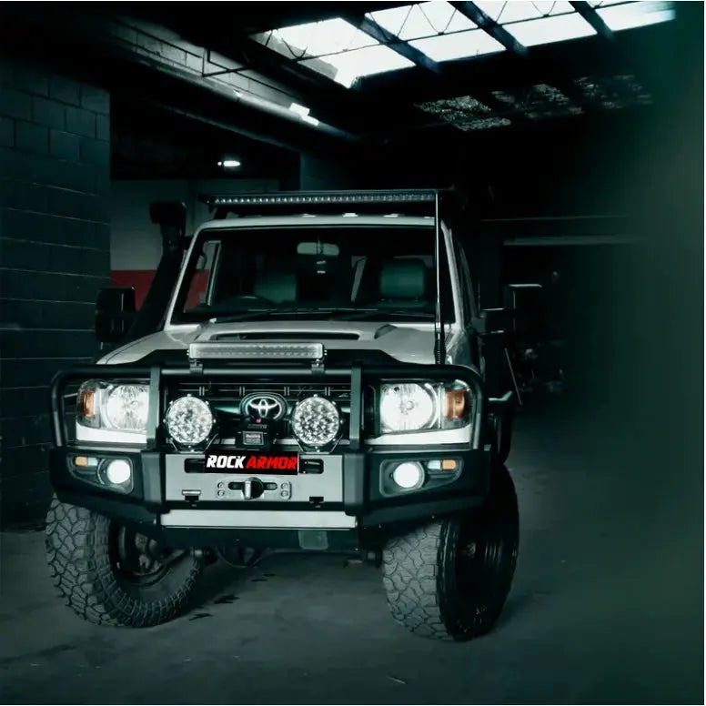 Rockarmor Premium Bullbar Frontal Combo To Suit Toyota Lancdruiser 76,78,79 2005+ by RockarmorNZ