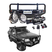 Rockarmor Premium Bullbar Frontal Combo To Suit Toyota Landcruiser Fj105 1998-2002 (Live Axle)(Full Bar Replacement) by RockarmorNZ