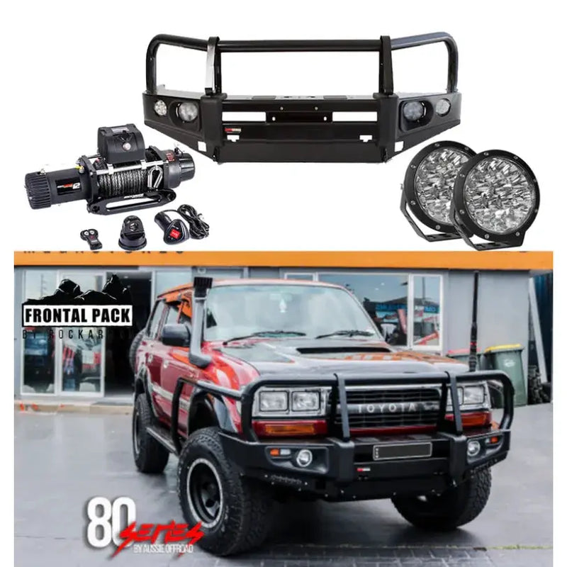 Rockarmor Premium Bullbar Frontal Combo To Suit Toyota Landcruiser 80 1990-1997 by RockarmorNZ
