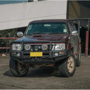 Rockarmor Premium Steel Bullbar - Nissan Patrol Gu4 2005 To Current (Full Bar Replacement) by RockarmorNZ