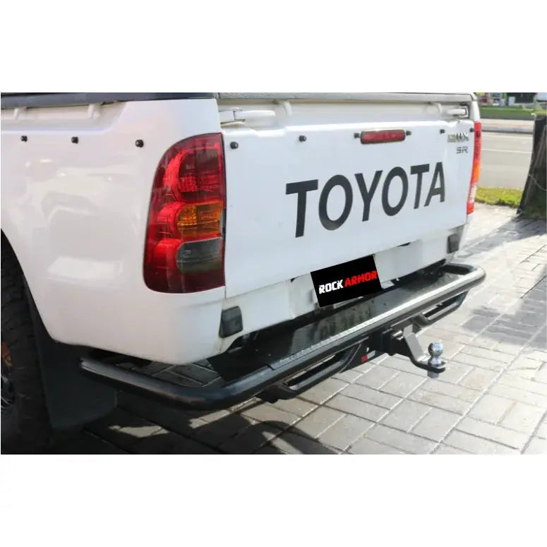 Rockarmor Premium Steel Rear Step / Tow Bar To Suit Toyota Hilux N70 2005 - Early 2015 (Tub Rear) by RockarmorNZ
