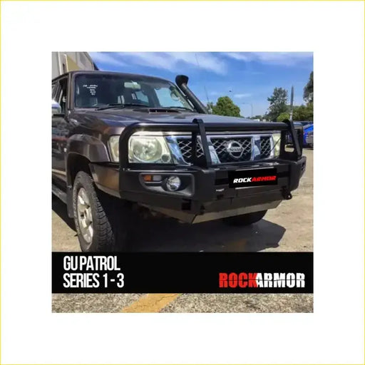 Rockarmor Rock Pack — Nissan Patrol Gu1 97- 09/2004 | Premium Bullbar + Rock Sliders by RockarmorNZ