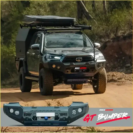 Rockarmor Rock Pack — Toyota Hilux 2020 to Current | GT Hoopless Bullbar + Rock Sliders by RockarmorNZ