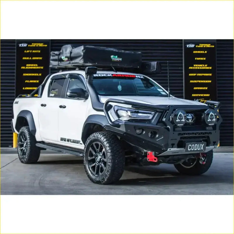 Rockarmor Rock Pack — Toyota Hilux 2022 to Current Widebody | GT Hoop Bullbar + Rock Sliders by RockarmorNZ
