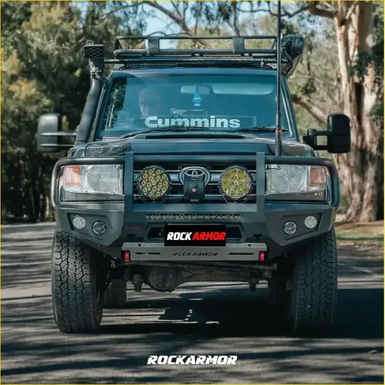 Rockarmor Rock Pack — Toyota Landcruiser 79 03/2007 - 11/2023 | GT Hoop Bullbar + Rock Sliders by RockarmorNZ