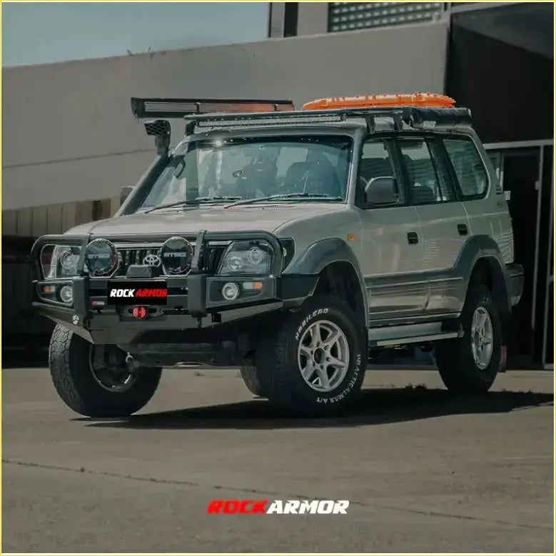 Rockarmor Rock Pack — Toyota Prado 1996-2002 | Premium Bullbar + Rock Sliders by RockarmorNZ