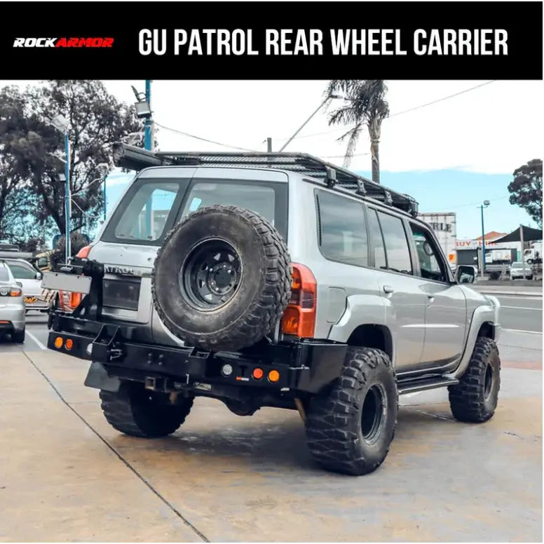 Rockarmor Steel Dual Wheel Carrier To Suit Nissan Patrol Y61 Gu4 2004 - 2016 Models by RockarmorNZ
