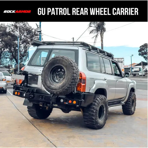 Rockarmor Steel Dual Wheel Carrier To Suit Nissan Patrol Y61 Gu4 2004 - 2016 Models by RockarmorNZ