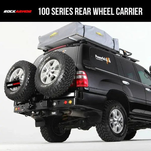 Rockarmor Steel Dual Wheel Carrier To Suit Toyota Landcruiser Fj100 1998-2007 And Lexus 470 by RockarmorNZ