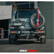 Rockarmor Steel Dual Wheel Carrier To Suit Toyota Landcruiser Fj105 Series 1998-2002 Live Axle (Solid Front End) by RockarmorNZ
