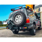 Rockarmor Steel Dual Wheel Carrier To Suit Toyota Landcruiser Fj105 Series 1998-2002 Live Axle (Solid Front End) by RockarmorNZ