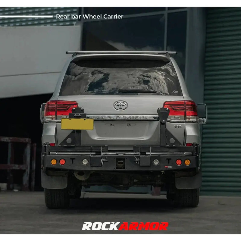Rockarmor Steel Dual Wheel Carrier To Suit Toyota Landcruiser Fj200 2008 To Current (With Built In Towbar) by RockarmorNZ