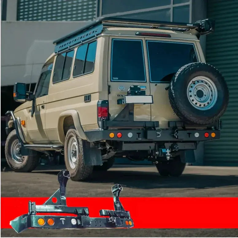 Rockarmor Steel Dual Wheel Carrier To Suit Toyota Landcruiser Fj75, Fj76 & Fj78 1992-2006 Troopy Wagon by RockarmorNZ