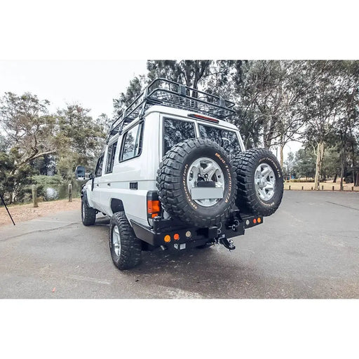 Rockarmor Steel Dual Wheel Carrier To Suit Toyota Landcruiser Fj75, Fj76 & Fj78 1992-2006 Troopy Wagon by RockarmorNZ