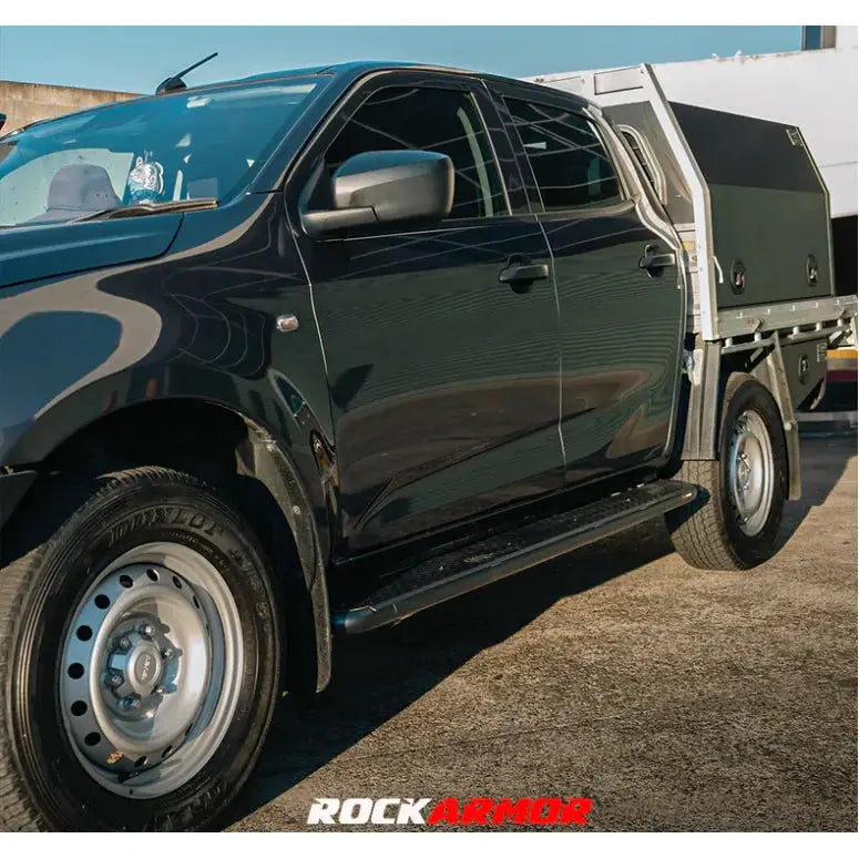 Rockarmor Steel Rock Sliders Side Steps To Suit Isuzu Dmax 08/20+ by RockarmorNZ