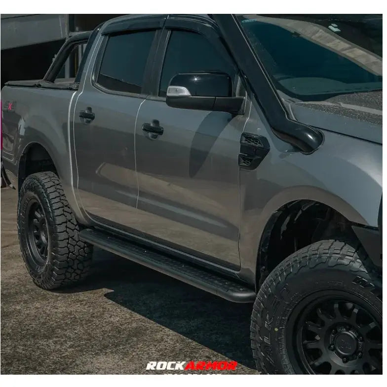 Rockarmor Steel Rockslider Side Steps To Suit Ford Ranger Px1 Px2 Px3 Dual Cab/Extra Cab 2012-2022 by RockarmorNZ