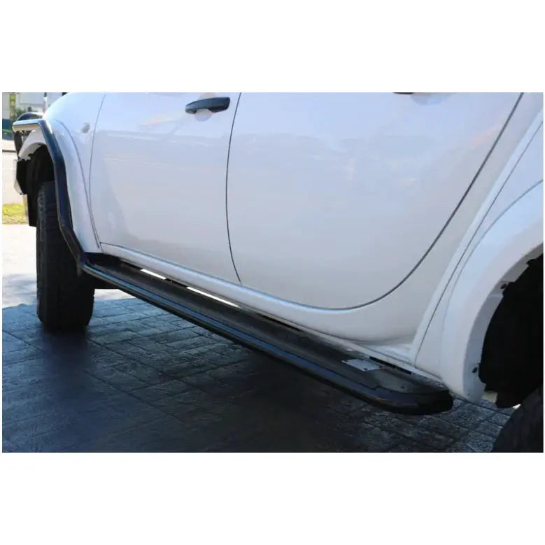 Rockarmor Steel Rockslider Side Steps To Suit Mitsubishi Triton Ml/Mn 2006+ Dual Cab by RockarmorNZ
