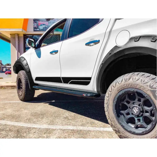 Rockarmor Steel Rockslider Side Steps To Suit Mitsubishi Triton Ml/Mn 2006+ Dual Cab by RockarmorNZ