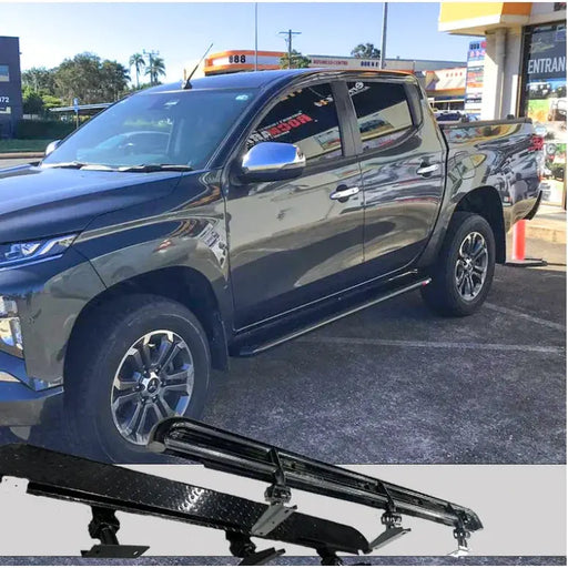 Rockarmor Steel Rockslider Side Steps To Suit Mitsubishi Triton MV by RockarmorNZ