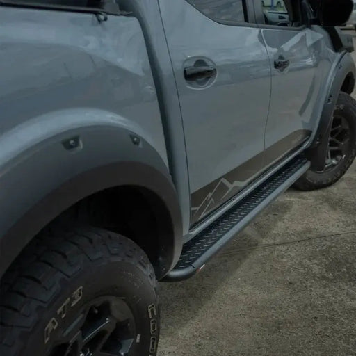 Rockarmor Steel Rockslider Side Steps To Suit Nissan Navara Np300 D23 2015+ by RockarmorNZ