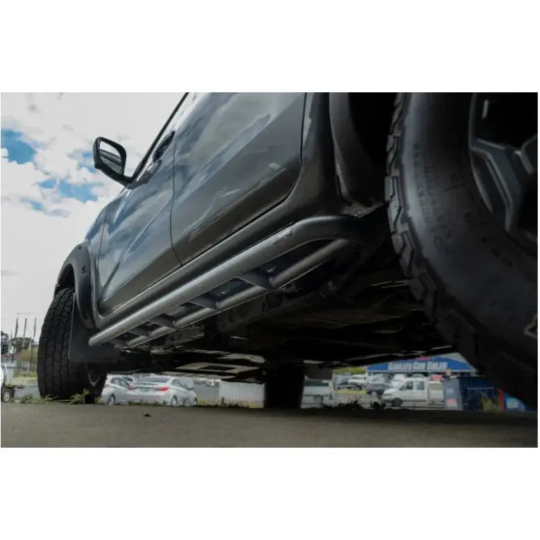 Rockarmor Steel Rockslider Side Steps To Suit Nissan Navara Np300 D23 2015+ by RockarmorNZ