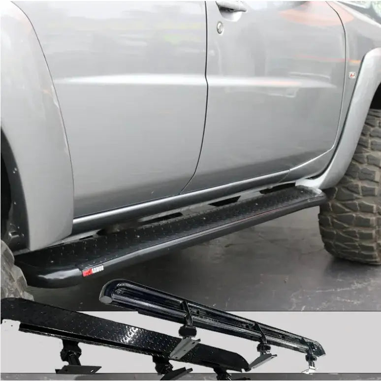 Rockarmor Steel Rockslider Side Steps To Suit Nissan Patrol Y62 2010-2013 V8 by RockarmorNZ