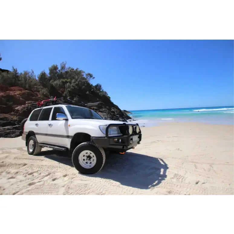 Rockarmor Steel Rockslider Side Steps To Suit Toyota Landcruiser 105 1998-2007 Series Wagon Solid Live Axle by RockarmorNZ