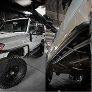 Rockarmor Steel Rockslider Side Steps To Suit Toyota Landcruiser 76 Series / 79 Series 2007-2018 4 Door by RockarmorNZ
