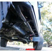 Rockarmor Steel Rockslider Side Steps To Suit Toyota Landcruiser 78 Series V8 Troop Carrier 2007+ by RockarmorNZ