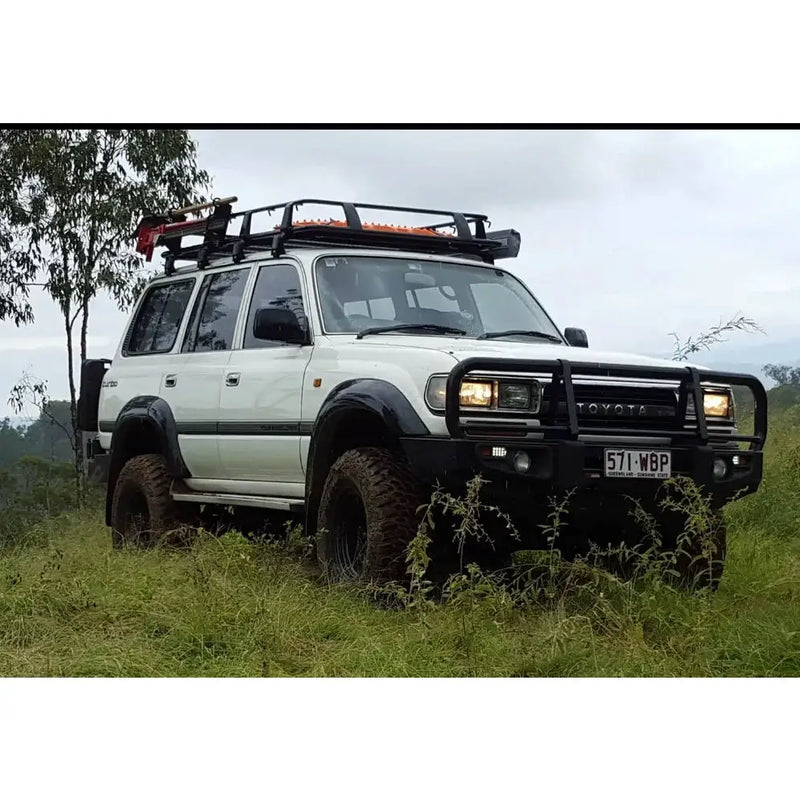 Rockarmor Steel Rockslider Side Steps To Suit Toyota Landcruiser Fj80 1990-1997 by RockarmorNZ
