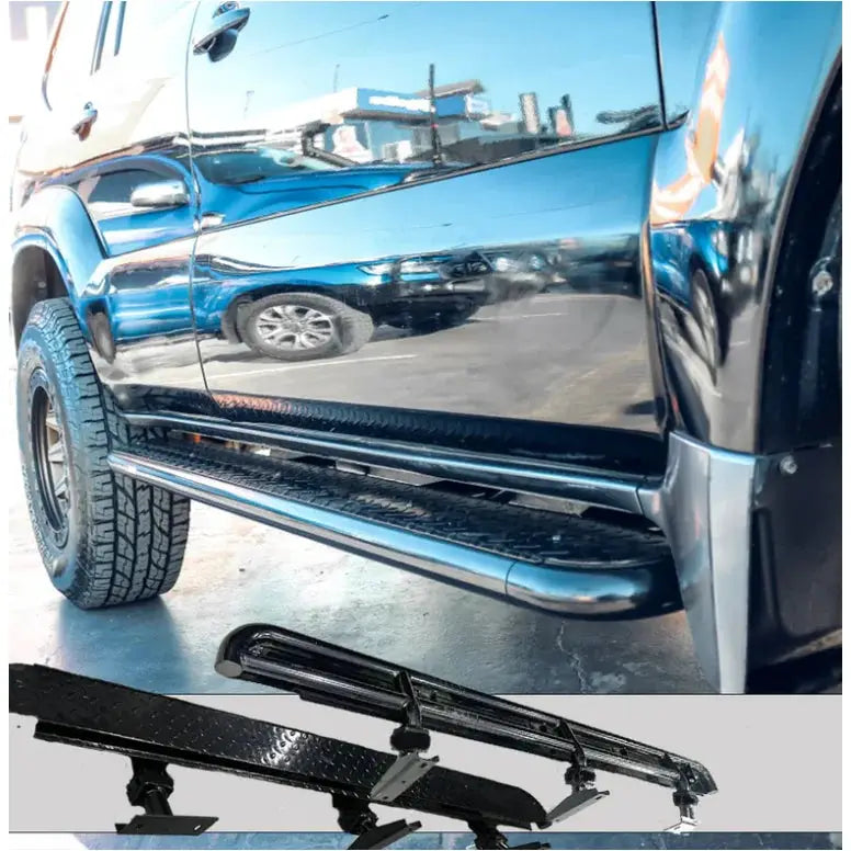 Rockarmor Steel Rockslider Side Steps To Suit Toyota Prado Fj120 Series 2003-2009 by RockarmorNZ