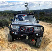 Rockarmor Premium Steel Bullbar - Toyota Landcruiser Fj80 1992-1997 (Full Bar Replacement) by RockarmorNZ