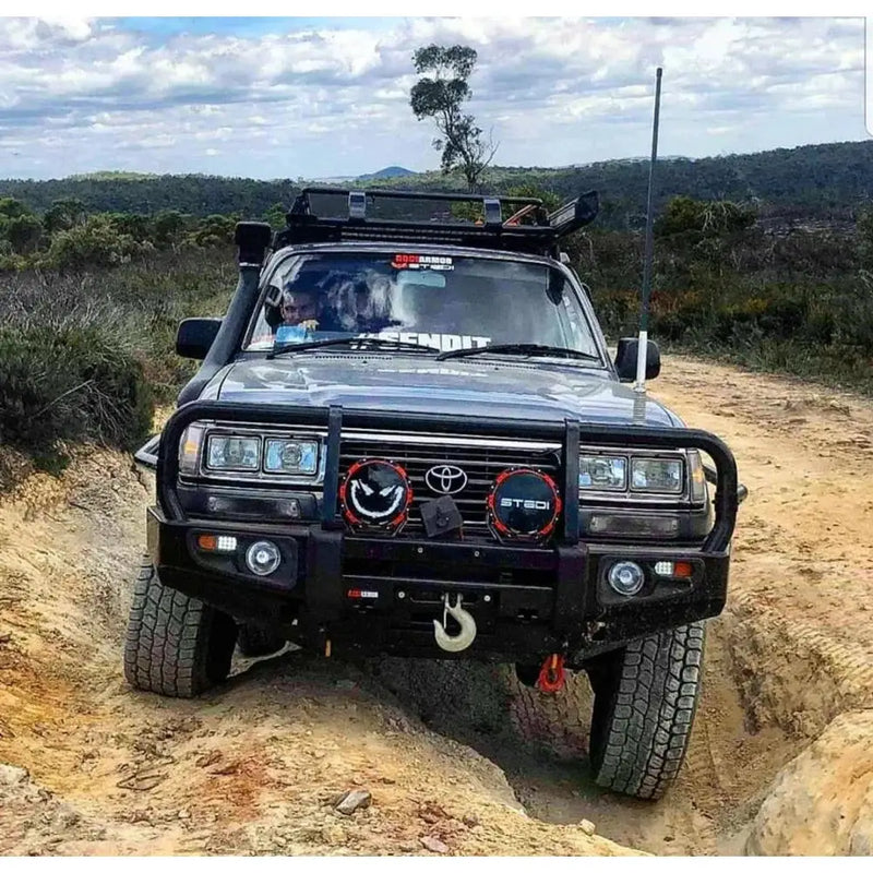 Rockarmor Premium Steel Bullbar - Toyota Landcruiser Fj80 1992-1997 (Full Bar Replacement) by RockarmorNZ