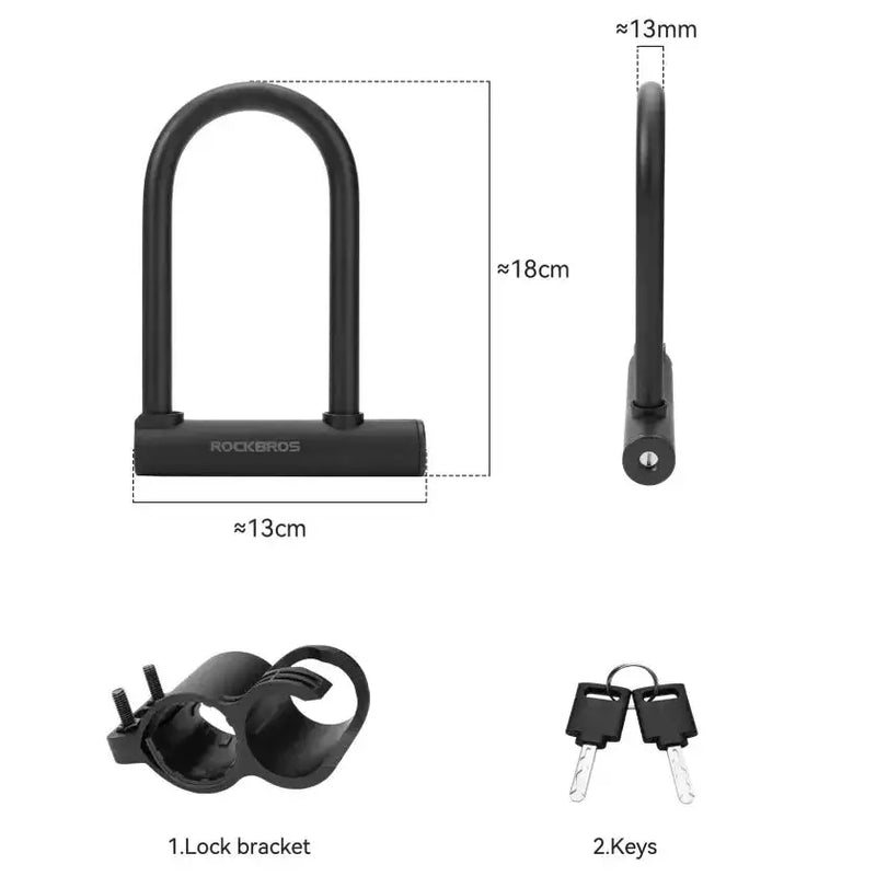 Anti-Theft Bicycle U-Lock with Optional Cable by Habicare