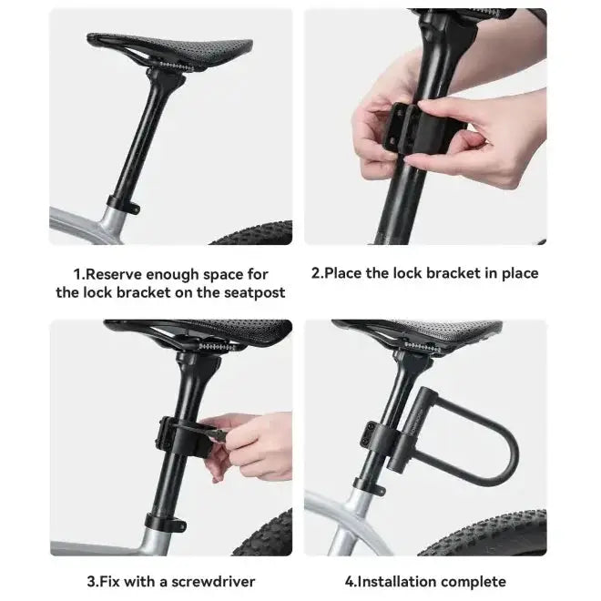 Anti-Theft Bicycle U-Lock with Optional Cable by Habicare