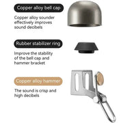 100dB Copper Alloy Bicycle Bell for 22.2mm Handlebars by Habicare