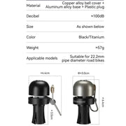 100dB Copper Alloy Bicycle Bell for 22.2mm Handlebars by Habicare