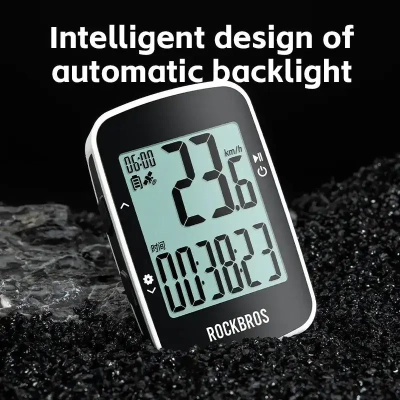 Rockbros Wireless Bluetooth GPS Bicycle Computer, IPX7 Waterproof Speedometer by Habicare