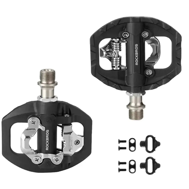 Habicare 2-in-1 MTB Bike Pedals, Flat & SPD Compatible 2-in-1 MTB Bike Pedals, Flat & SPD Compatible