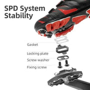 2-in-1 MTB Rockbros Bicycle Lock Pedals, Anti-Slip Flat Platform & Shimano SPD Compatible by Habicare
