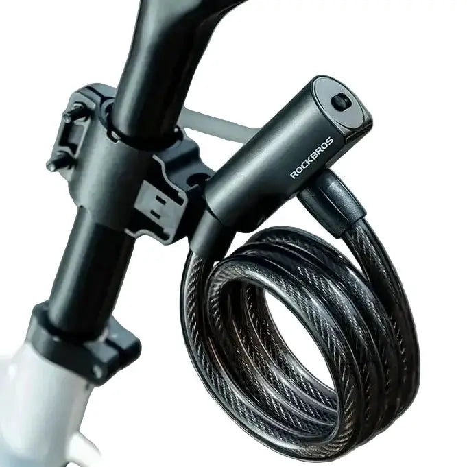 Portable Zinc Alloy Bicycle Cable Lock with Keys by Habicare